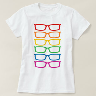 T-shirt Eyeglasses do arco-íris