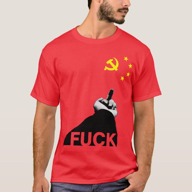 T-shirt F*ck Communist Party China!!! (Frente)