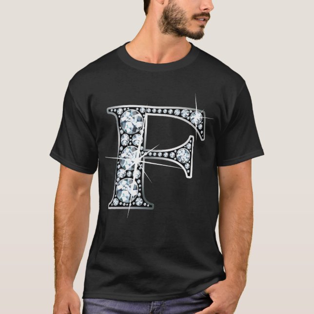 T-Shirt "F" Faux-"Diamond Bling" (Frente)