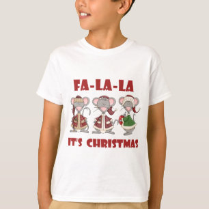 T-shirt Fa La Christmas Mice Holidays