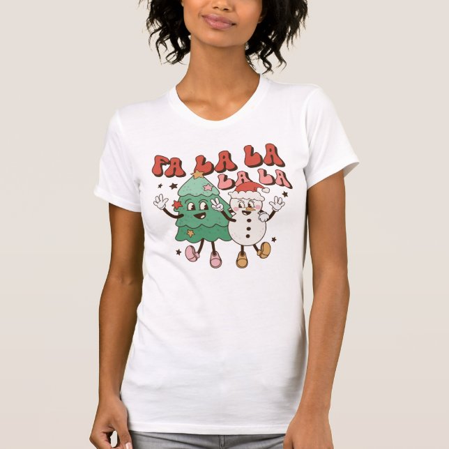 T-shirt Fa La La Christmas (Frente)