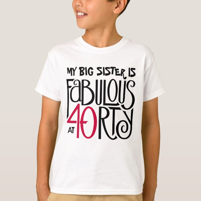 T-shirt Fabuloso a 40 vermelho (Frente)