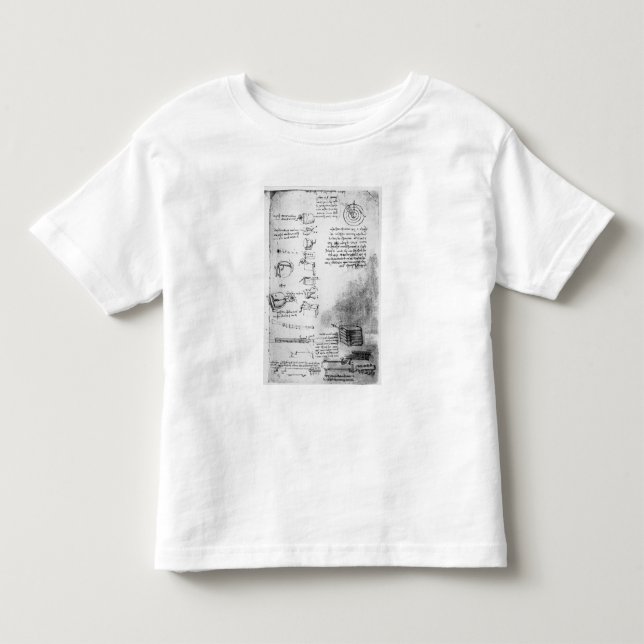 T-shirt Fac-símile de uma página do códice Arundel (Frente)