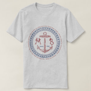 T-shirt Faça a sua própria âncora do vintage o monogram