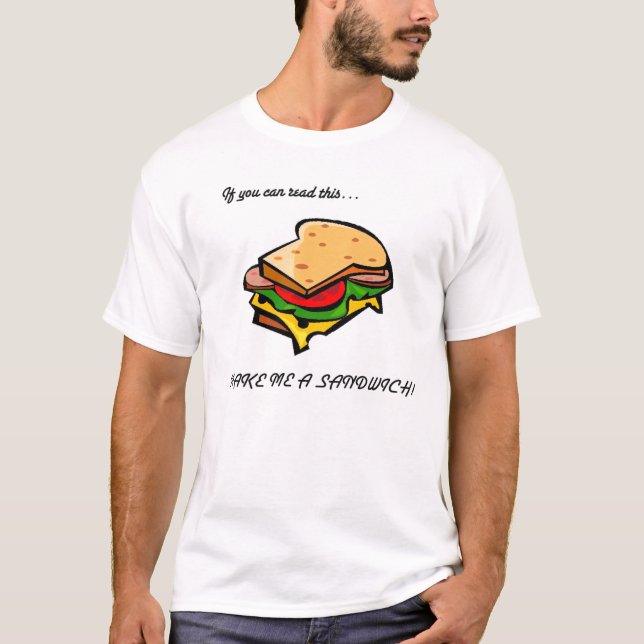 T-shirt Faça-me um sanduíche (Frente)