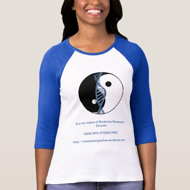 T-shirt "Faça o BPD Estigma-Livre!" Jérsei de basebol do (Frente)