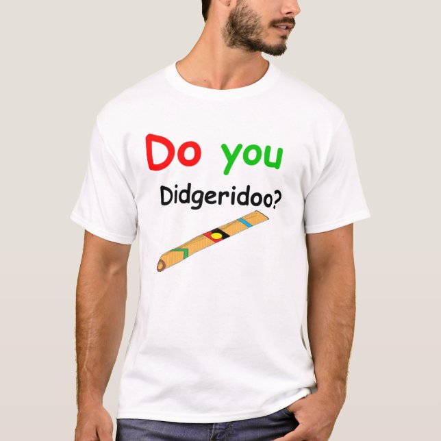T-shirt Faça-o cor verde do didgeridoo (Frente)