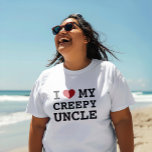 T-shirt Faça o seu coração<br><div class="desc">Adoro o meu tio T-Shirt assustador - Há momentos em que gostaríamos de poder escolher a nossa família. Aquele momento em que seu parente ou irmão faz algo digno acontece com todos nós. Mas afinal de contas é dito e feito que são essas excentricidades que nos atraem aos nossos entes...</div>