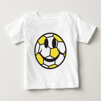 T-shirt face amarela da bola de futebol