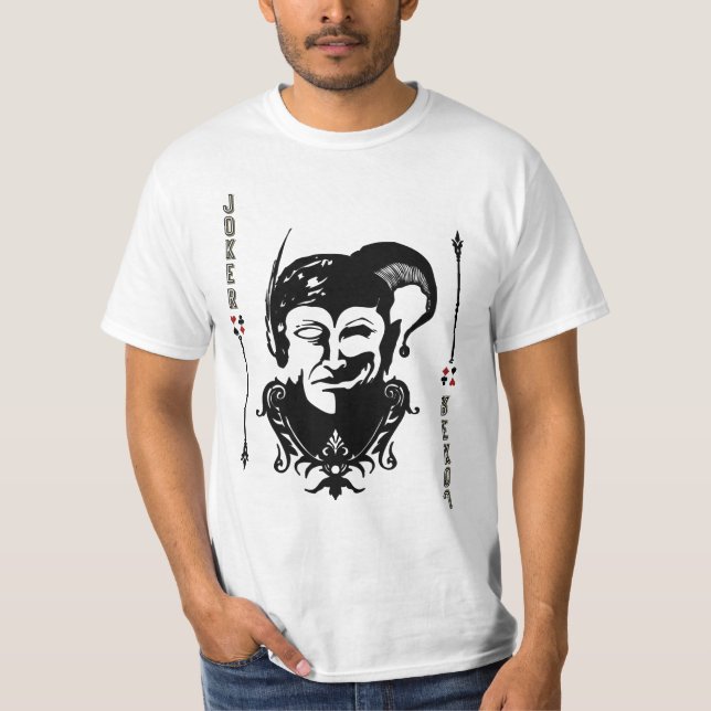 T-Shirt Face De Cartão De Joker (Frente)