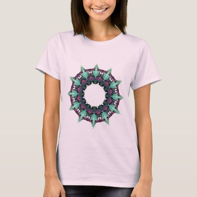 T-shirt face do relógio caleidoscópio fratural ART I (Frente)