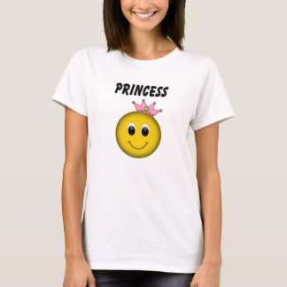 T-shirt Face Princesa com Coroa