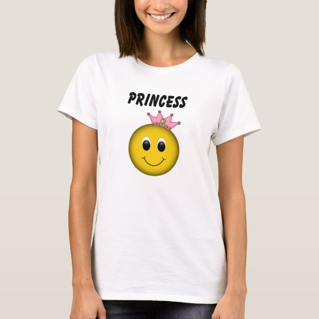 T-shirt Face Princesa com Coroa (Frente)