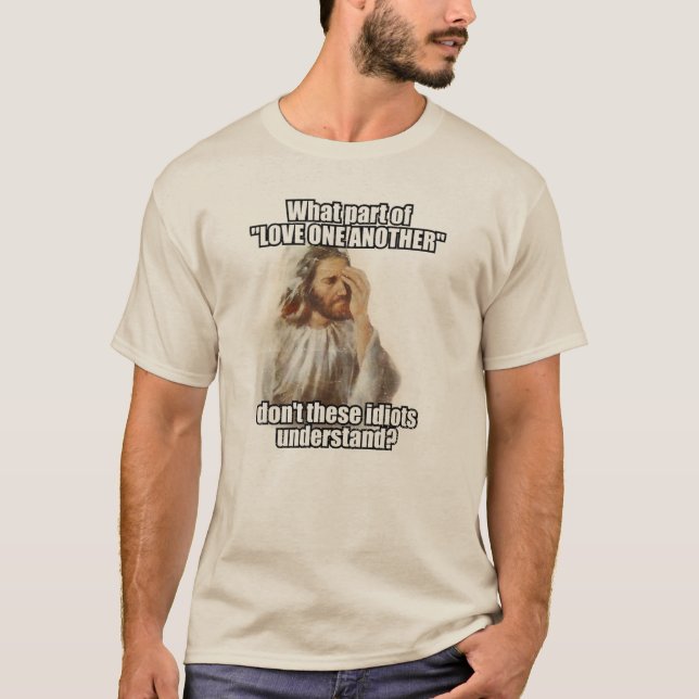 T-shirt Facepalm Jesus Meme, você faz Jesus triste (Frente)