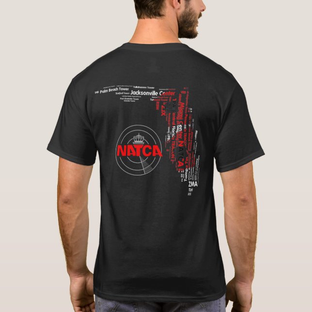 T-shirt Facilidades de NATCA Florida com bandeira do (Verso)