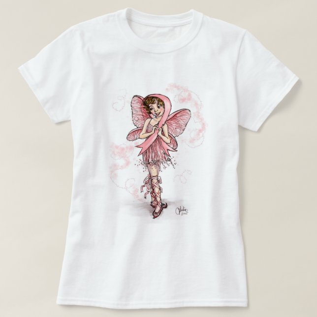 T-Shirt Fada de Fita Rosa (Frente do Design)