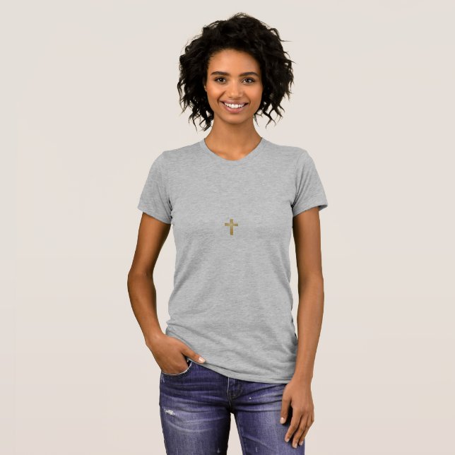 T-shirt Faith Cross Adultos Shirts — XS-XL (Frente Completa)