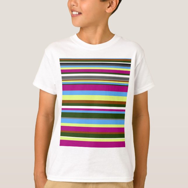 T-shirt Faixa de Designer Personalizada Colorida (Frente)