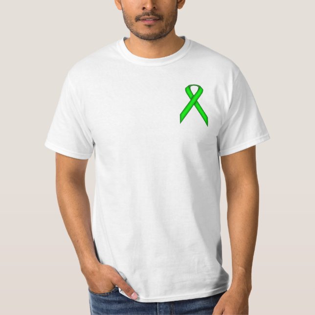 T-shirt Faixa Padrão do verde limão (Frente)