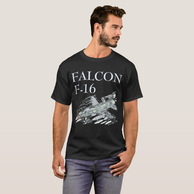 T-shirt Falcão F-16 (Frente Completa)