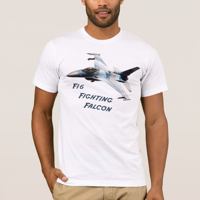 T-shirt Falcão F-16 de combate (Frente)