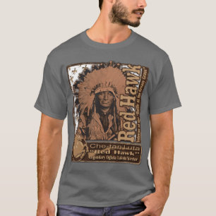 T-shirt Falcão vermelho Oglala Lakota
