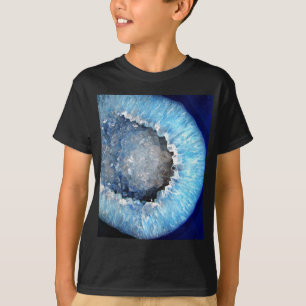 T-shirt Falln Geode de cristal azul