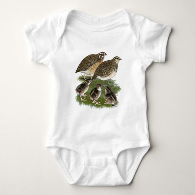 T-shirt Família de Codorniz Coturnix (Frente)