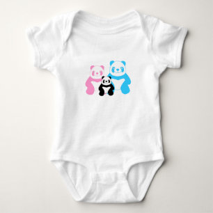 T-shirt Família Engraçado Panda