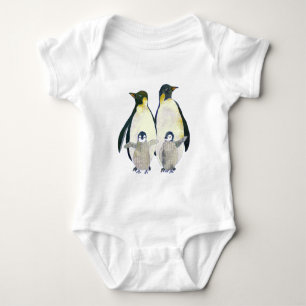 T-shirt Família feliz bonito do pinguim