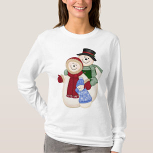T-shirt Família Frosty Snowman - Azul