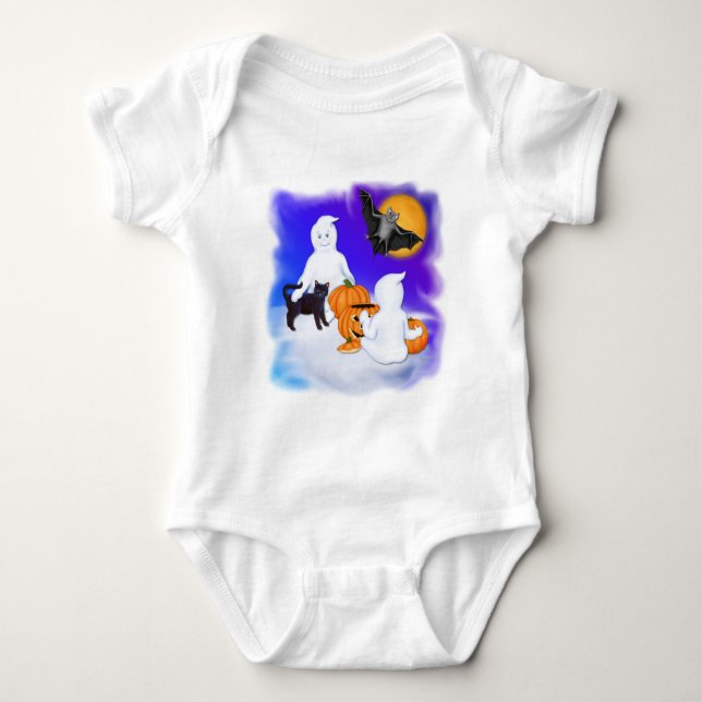 T-shirt Fantasmas e Amigos do Halloween (Frente)