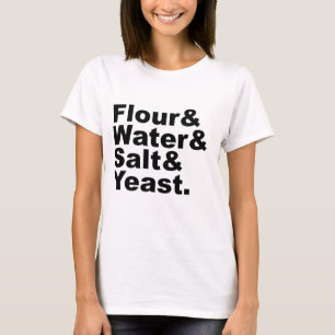 T-shirt Farinha & Água & Sal & Fermento   Ingredientes par