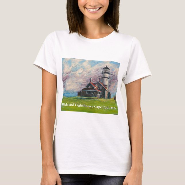 T-shirt Farol Cape Cod das montanhas, MÃES (Frente)