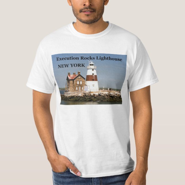 T-shirt Farol de Execução, Camisa-T de Nova Iorque (Frente)