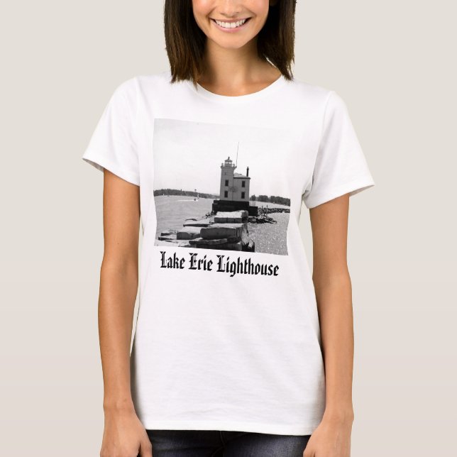 T-shirt Farol do Lago Erie (Frente)