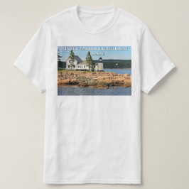 T-shirt Farol do porto do inverno, Maine