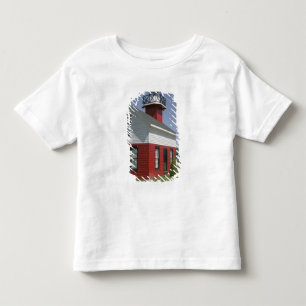 T-shirt Farol realocado na costa em Douglas perto de 2