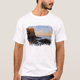 T-shirt Farol Split Rock ao pôr do sol perto de Two