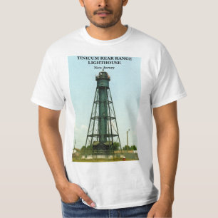 T-shirt Farol traseiro da escala de Tinicum, New-jersey