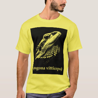 t-shirt farpado do dragão dos vitticeps amarelos