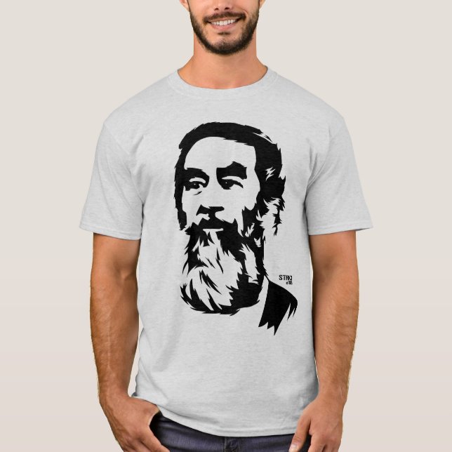 T-shirt farpado do retrato de Saddam Hussein (Frente)