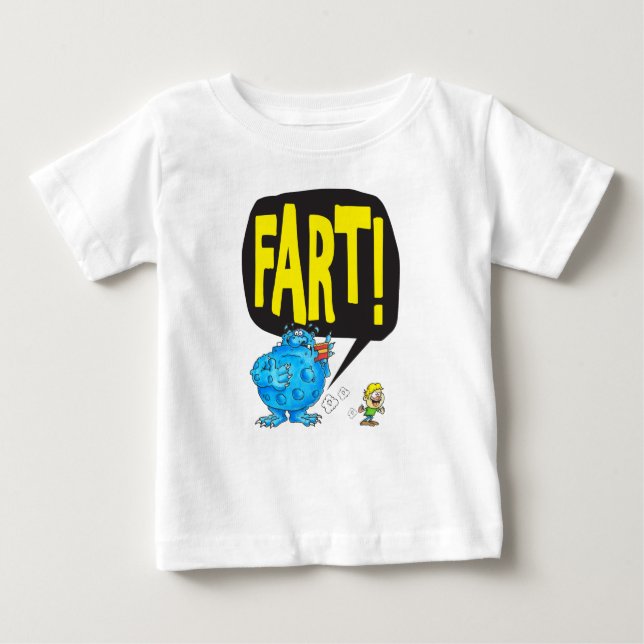 T-shirt FART (branco) (Frente)