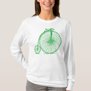 T-shirt Farthing da moeda de um centavo - verde de grama