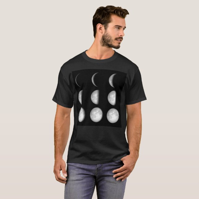 T-shirt Fases da lua (Frente Completa)