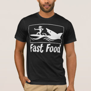T-shirt Fast food blanc