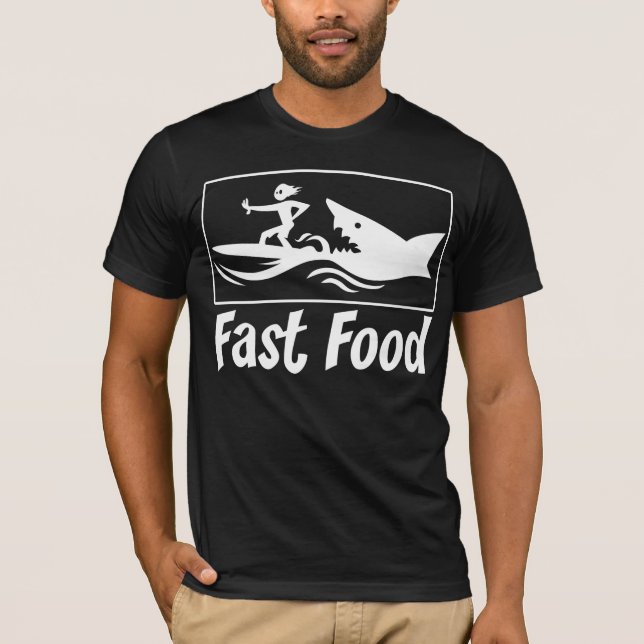 T-shirt Fast food blanc (Frente)