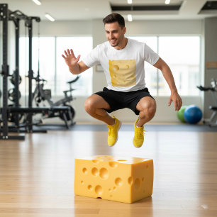 T-shirt Fatia de Queijo Suíço Amarelo Gruyere
