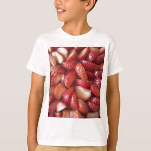T-shirt Fatias de morango, Peneira de Comida saudável, Fru