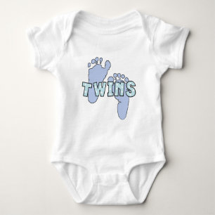 T-shirt Fatos de pegadas de bebês gêmeos